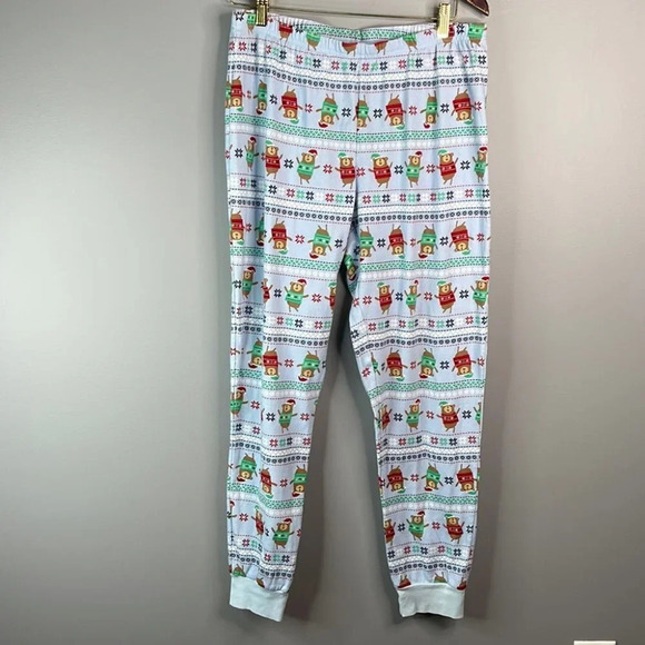 GYMBOREE Youth Girls Baby Blue Christmas Print PJs Long Sleeve Crewneck Bears L - Picture 4 of 10